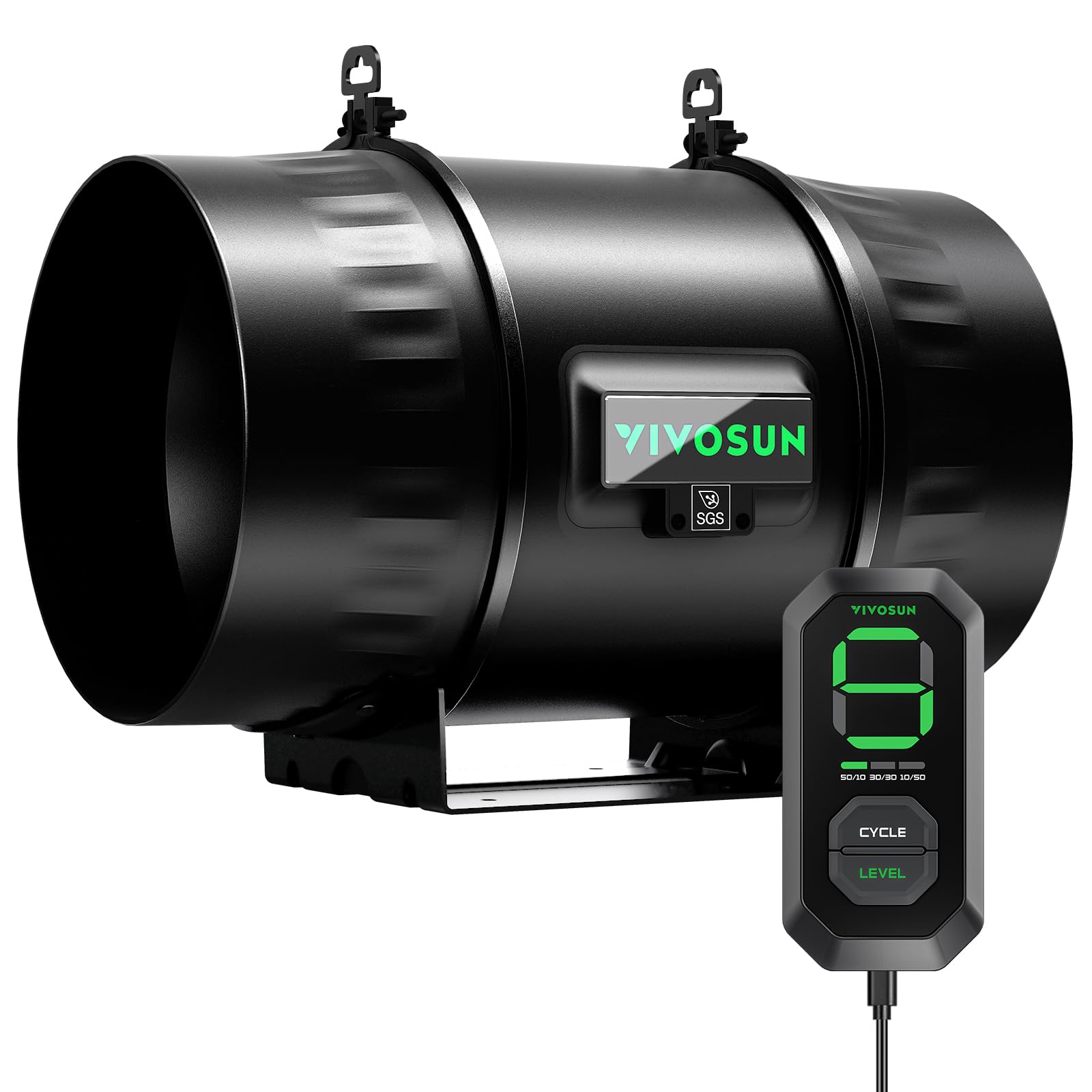 VIVOSUN AeroZesh T8 8-Inch 832 CFM Inline Duct Fan with 10-Speed Controller, Programmable PWM-Controlled EC Fan Ventilation Exhaust Fan for Grow Tent, Low Noise Image VIVOSUN AeroZesh T8 8-Inch 832 CFM Inline Duct Fan with 10-Speed Controller, Programmable PWM-Controlled EC Fan Ventilation Exhaust Fan for Grow Tent, Low Noise Image