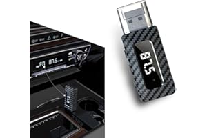 MOXRUQ USB Bluetooth Receiver for Car, Bluetooth 5.3 Wireless Audio Adapter, USB Power Supply 3.5mm Aux Jack Adapter, FM+AUX Transmitting Signal Receiver, for Car Stereo Sound Home Stereo, PC (Black)