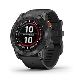 Garmin fēnix 7X Pro Solar, Smartwatch, Ricarica solare, 51mm, Torcia LED, Touchscreen 1,4″, +30 Sport, GNSS multi-band, SpO2, Mappe, Musica, Pay, Autonomia 37 giorni (Slate Gray & Black)