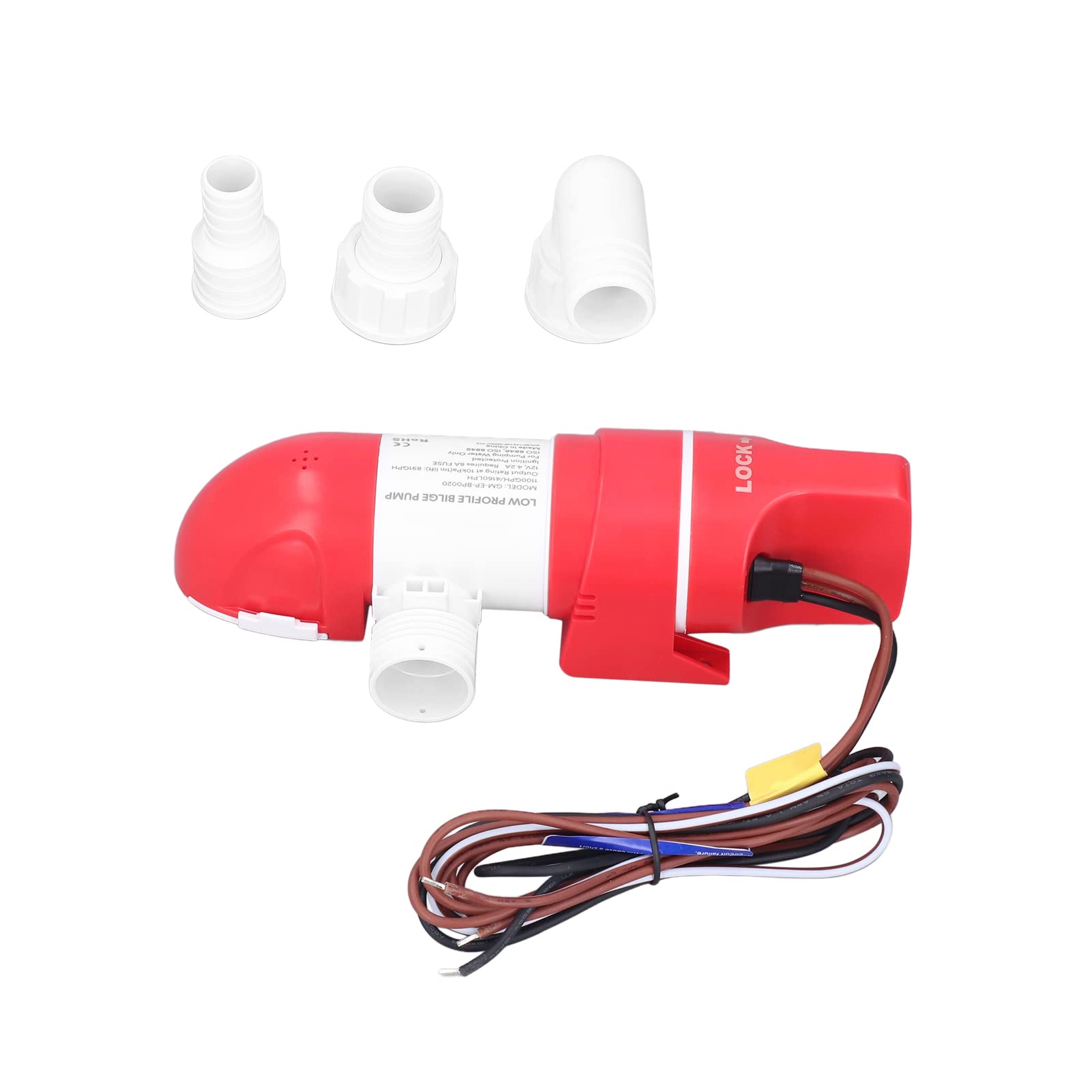 Water Sensing Bilge Pump, Universal Automatic Low Bilges Pump 1100GPH/4160LPH Electric Stainless Steel for Boats for RVs