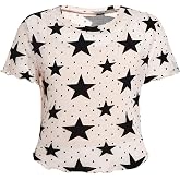 RoseSeek Girl's 2 Piece Outfits Star Mesh Top Y2K Shirt Concert Outfit | Sheer Mesh Shirts And Spaghetti Strap Camisole Tops, Y2K Outfits For Kids, Star Tank Top, Cute Tops