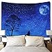 Moon and Stars Tapestry Wall Hanging Wolf Tapestry Moon Tapestry Starry Sky Tapestry Galaxy Night Sky Full of Stars Wall Tapestry Forest Starry Mandala Tapestry Popular Tapestry Psychedelic Wall Art