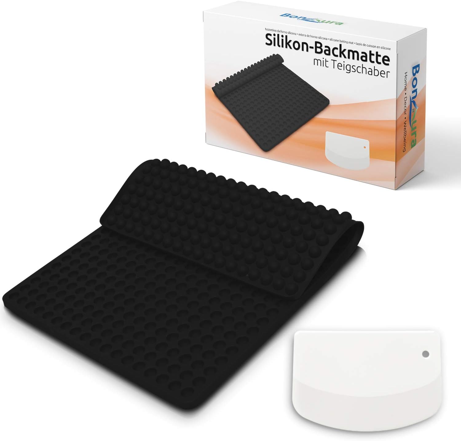 BonAura® Backmatte Silikon statt Backpapier - Silikonmatte als Backform für Mini Halbkugel Hundeleckerli - Wiederverwendbare Mehrweg Backmatten einfach als Backunterlage benutzen - Inklusive eBook…