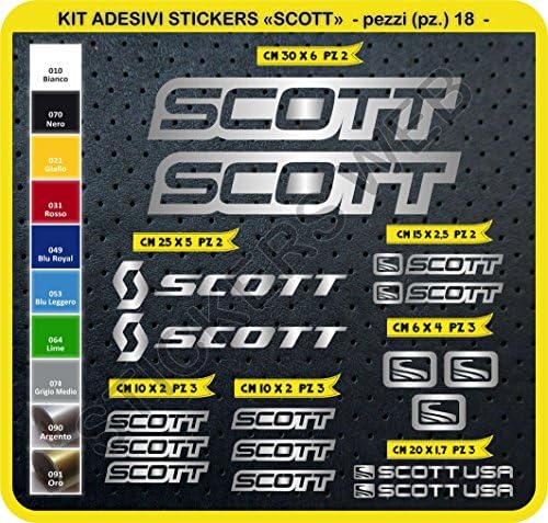 Scott Bike Stickers Stickers 18 pièces-scegli Felt Kit colore-bike Cycle Pegatina – 0112