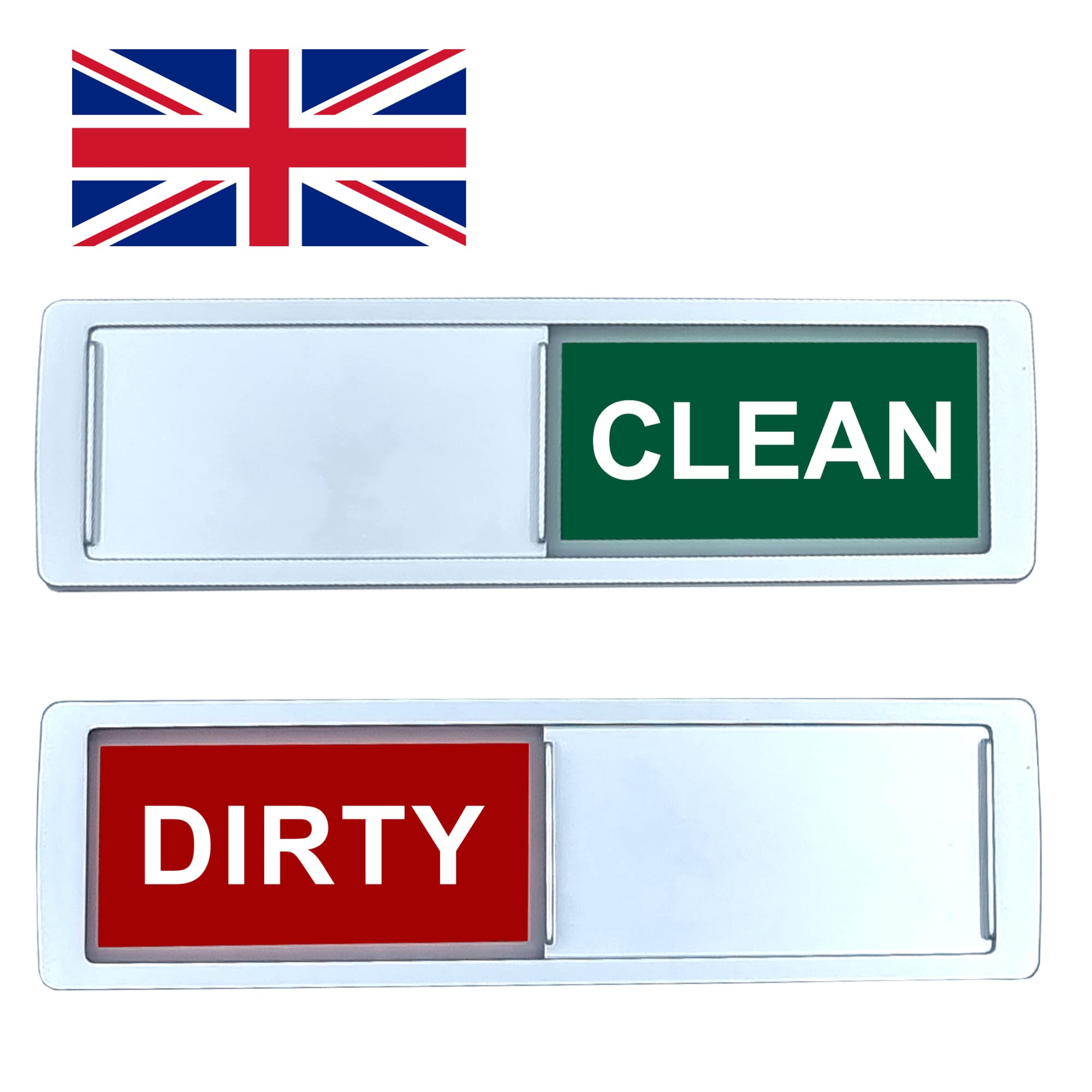 Clean Dirty Dishwasher Magnet [Choose your language] - Easy to read and place. Sliding - Kitchen Organiser - Dishwasher Sign - Magnet Kitchen Gadgets (English)