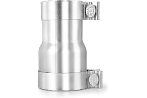 Peastorm 2.5 to 3 Inch Exhaust Adapter, 2.5" ID to 3" ID Exhaust Reducer Connector Pipe with Clamp