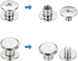 PATIKIL M5x5mm Chicago Screws Nickel Plated Steel Binding Posts Rivets 50 Sets view 4