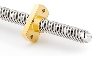 VICHSAMWY 1PC Tr8x8 365mm Leads Screw with T8 Brass Nut, 3D Printer Upgrade Parts Compatible with Ender 3 V2/Ender 3 V2 Neo/Ender 3 Pro/Ender 3/Ender 3 Neo/Voxelab 3D Printer