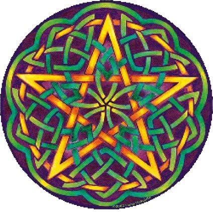 Celtic Pentagram - Window Sticker / Decal - Circular 4.5”