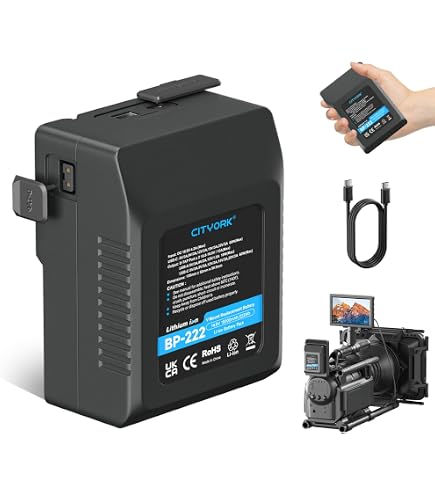 Amazon.com: CITYORK Mini V Mount Battery 229Wh/ 15500mAh 14.8V V