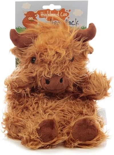 Puckator Highland Coo Cow Microwaveable Plush Heat Pack Lavender Wheat