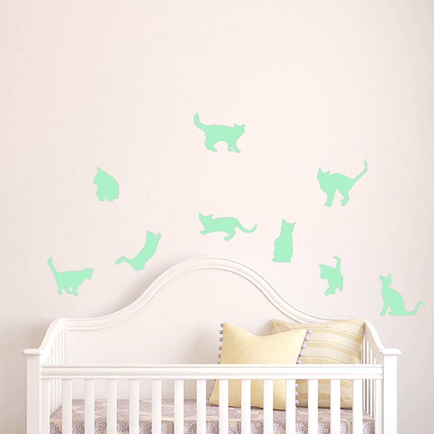 Wall Stickers Glow in The Dark. Vinyl Decorative Cats. Fluorescent Animal Stickers. Blades Bright Room Decor, boy, Girl, Child and Baby - Image 5