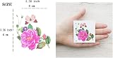 Yesallwas 66 Pcs Temporary Flower Tattoos Rose Peony Butterfly Blossoms Flash view 3
