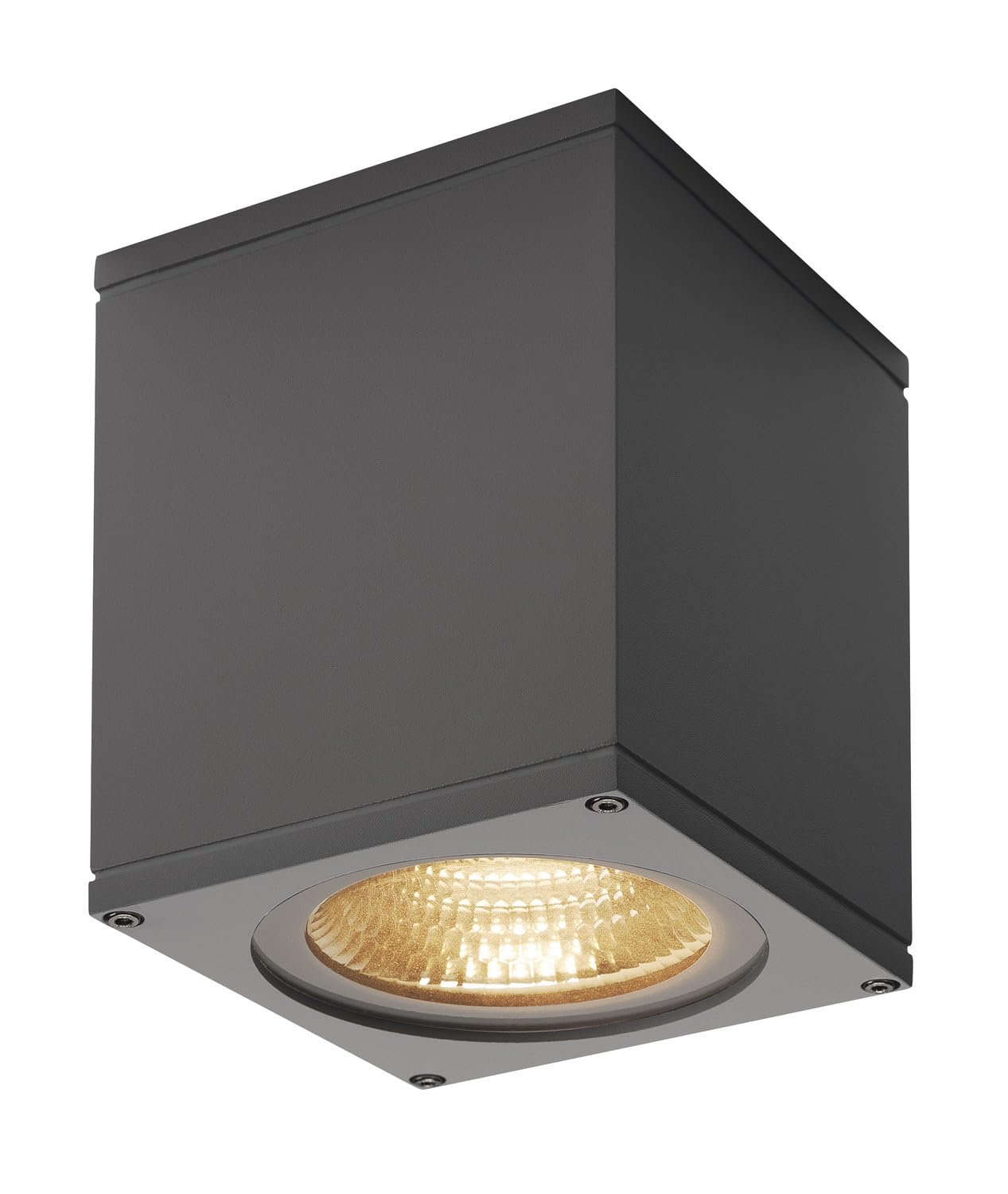 SLV Surface-Mounted Wall Light Big Theo Wall/Illumination for Walls, Paths, entrances, Surface-Mounted Outdoor Light, Garden lamp / IP44 3000K 21W 2000lm Anthracite 24 Degrees — image 1