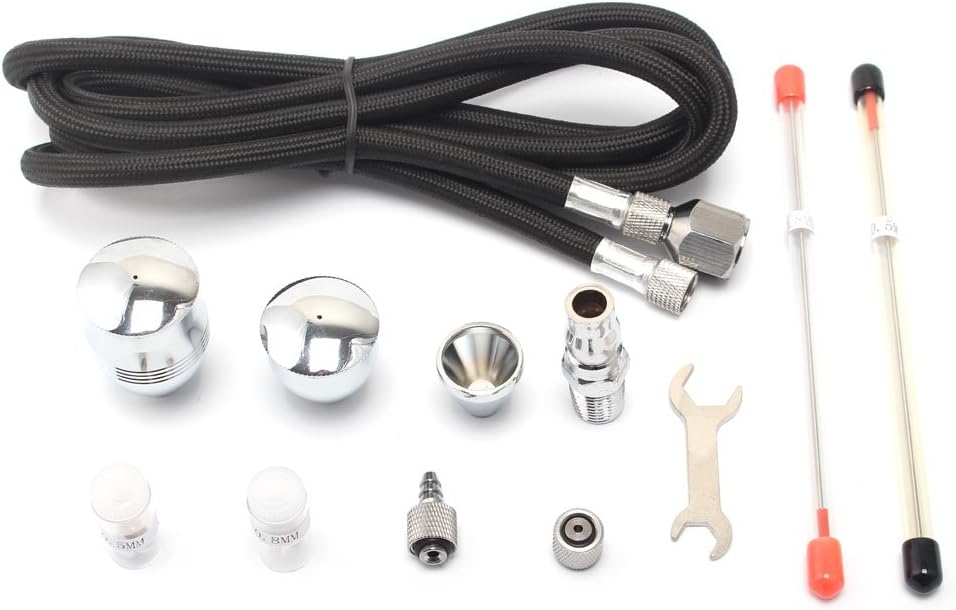 Dual-Action Airbrush Pen Spray Gun Precision Trigger Style Gravity-Feed Airbrush Set 3 Tip Set (0.3mm 0.5mm 0.8mm): Home & Kitchen