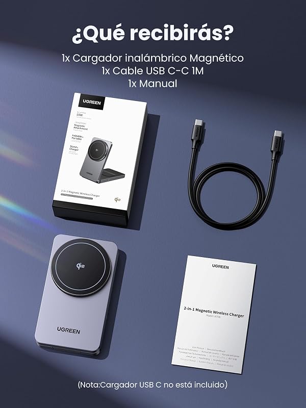 MagFlow Qi2 15W Cargador Inalámbrico MagSafe