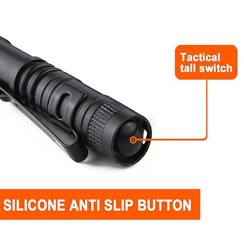 Beieverluck 10 Pack Mini LED Flashlights - Pocket Pen Lights, 200 Lumens, Clip, Tactical, Great For Gifts - View #6