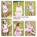 Toiijoy Girls Princess Dress up Set 15Pcs Fairy Princess Role Play Costume Set Carry Bag Toddler Kids Ages 3-6yrs
