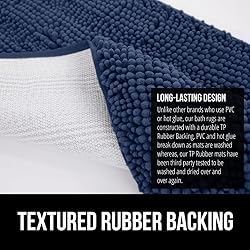 GORILLA GRIP Bathroom Rug Sets 3 Piece, Bath Mat