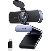 UGREEN 4K 30FPS Webcam for PC Ultra HD 1080P 60FPS Web Camera with Microphone, Privacy Cover, 70° Fov, PDAF Autofocus, USB A 