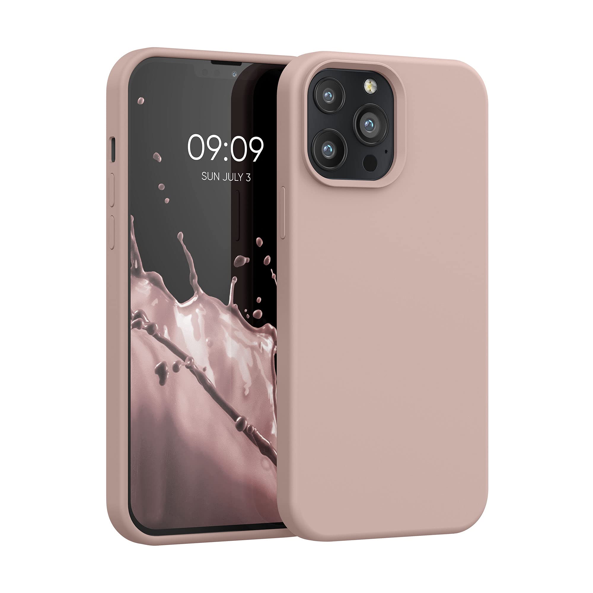 kwmobile Case Compatible with Apple iPhone 13 Pro Max Case - TPU Silicone Phone Cover with Soft Finish - Dusty Pink — image 1