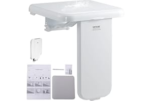 VEVOR Folding ABS Shower Seat, 15.7'' x 16.7'' Unfolded, Wall Mounted Fold Up Shower Bench with 440 lbs Load Capacity, Space 