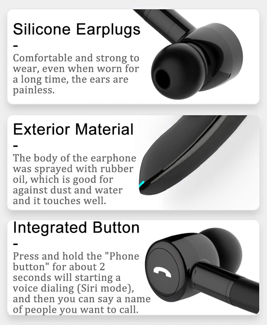 Telefonia Cuffie Bluetooth 5.0 Senza Fili,18-22 ORE Auricolari Wireless  Sport con Microfono HD,Ruotabile 180°,Supporto Orecchio  Sinistro/Destro,Collegare Due Dispositivi,per Sport/Lavoro/Guida  urban-earth.co.uk