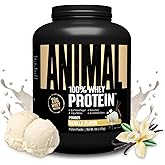 Animal 100% Whey Protein Powder – Whey Blend for Pre Workout or Post Workout, Recovery, or an Anytime Low Sugar Protein Boost Meal Replacement with BCAA Branched Chain Amino Acids – Vanilla, 4 lb