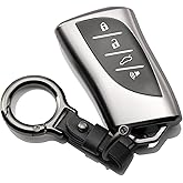LIANGYM for Lexus Key Fob Cover Compatible with 2018-2025 ES/NX/RX/TX/GX/LX, 4-Button TPU Key Case with Keychain