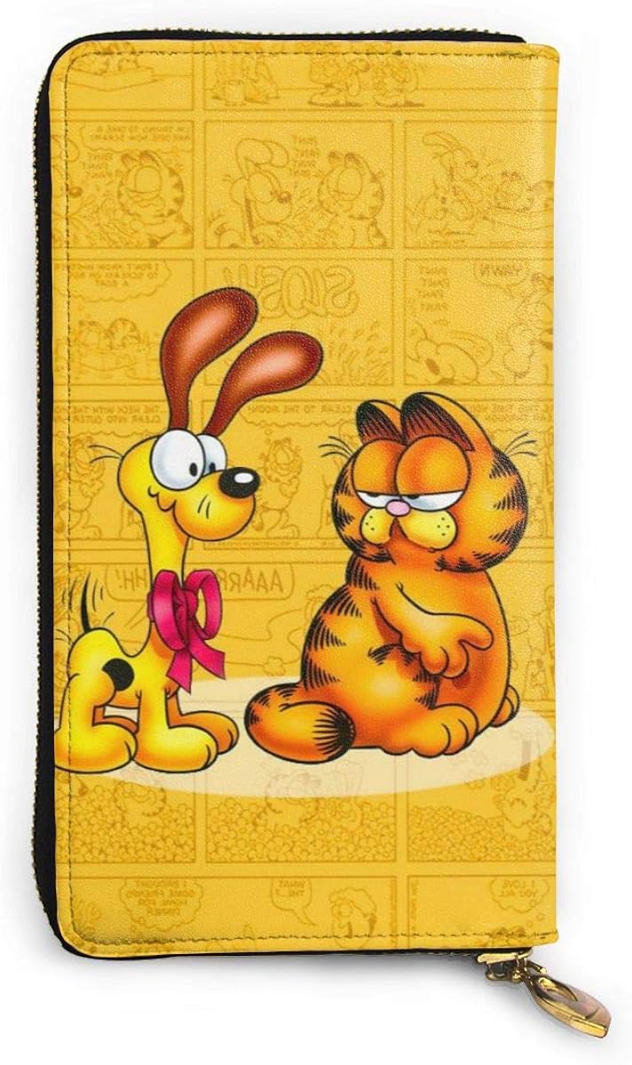 Garfield Odie Wallet， RFID Blocking Genuine Leather ZipAround Wallets