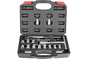 BILITOOLS Diesel Injector Seat Cutter Set | 19-Pc Injector Seat Surface Cleaning & Bore Repair Tool Kit for Re-Cutting Injector Seats