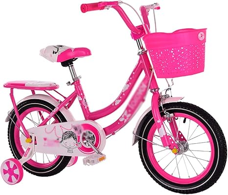 Amazon Co Jp 子供自転車女の子自転車3歳5歳6歳ベビー自転車12インチ14インチ16インチ Color Pink Size A ホーム キッチン