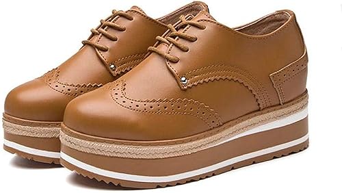 Amazon Summer Shop サマーショップ スニーカー ミディアム ヒール レディース 厚底オックスフォードシューズ レースアップ シューズ 21 5cm 25 0cm Summer Shop サマーショップ シューズ バッグ