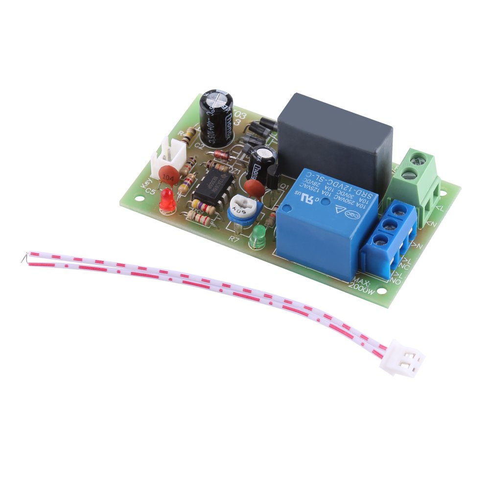 Walfront AC 220V Adjustable Delay Timer Switch Relay Module 1s-60s/1s-5min, Automatic Operation, Copper Contact, Normally Open, Through Hole Mount