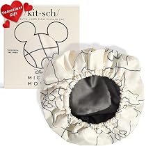 Amazon.com : Mickey/Minnie x Kitsch Luxury Shower Caps for Women ...
