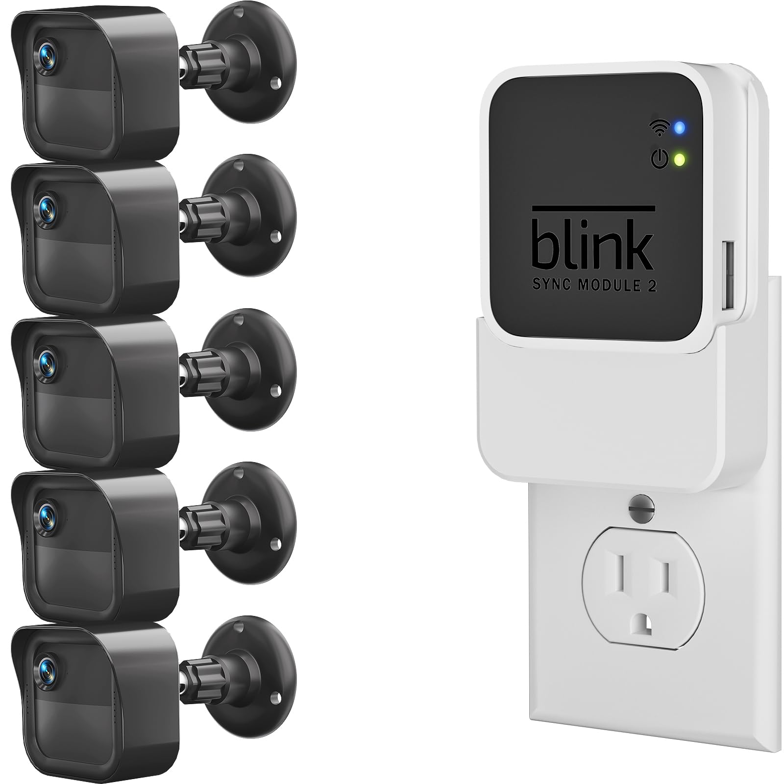 Photo 1 of Blink Outdoor Camera Mount, (2-in-1Minimalist) Sync Module 2 Mount and 5Pack Weatherproof Protective Housing with 360 Degrees Adjustable Bracket for Blink Outdoor 4th&3rd Gen Cam System