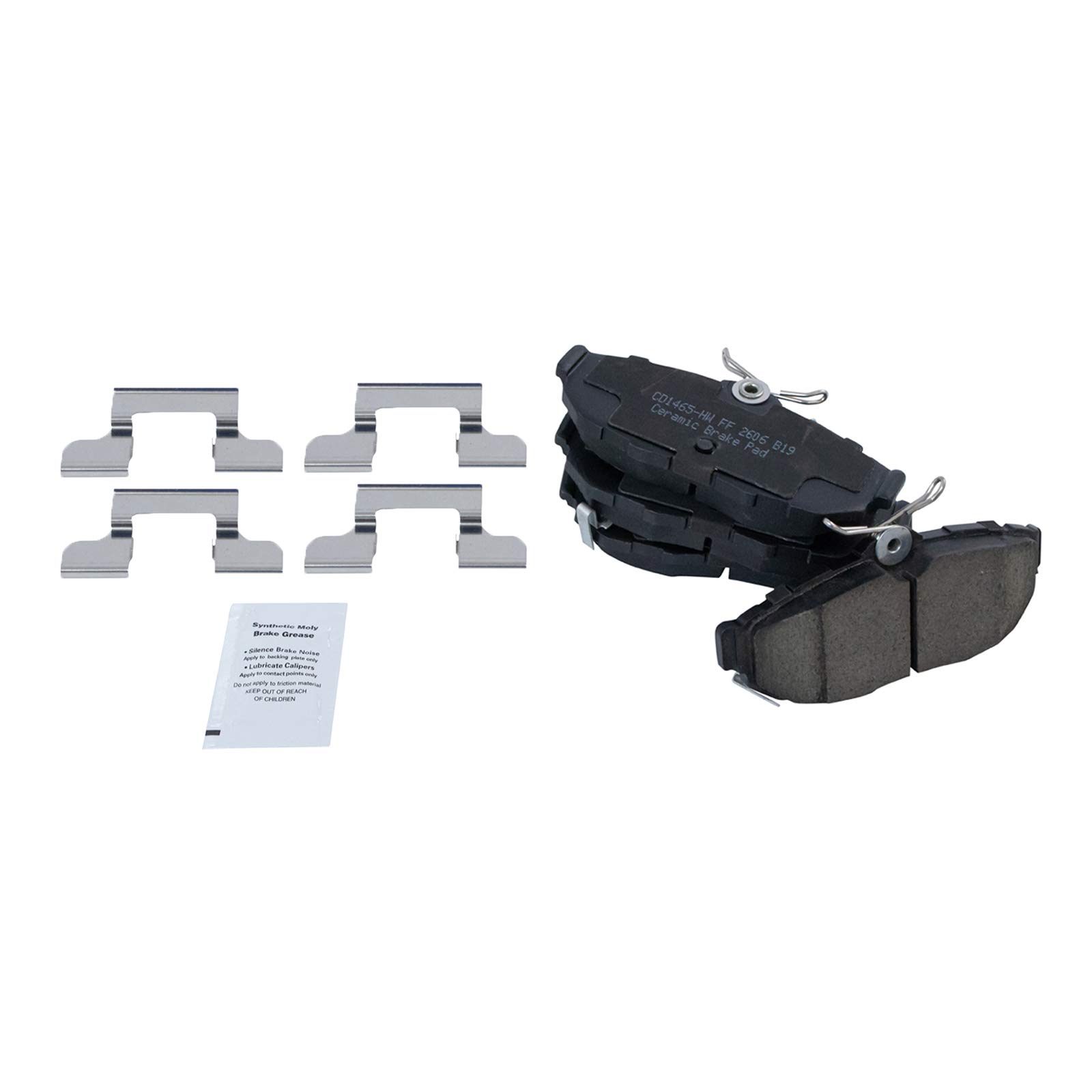 TRQ Rear Brake Pads Ceramic Compatible with