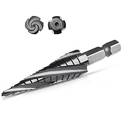 Cobalt M35 Step Drill Bit 1/8" to 1/2", TiAlN