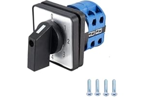 VictorsHome Changeover Switch SYW28-20 5 Positions 8 Terminals Universal Rotary Cam Selector Latching Switches 550V 20A