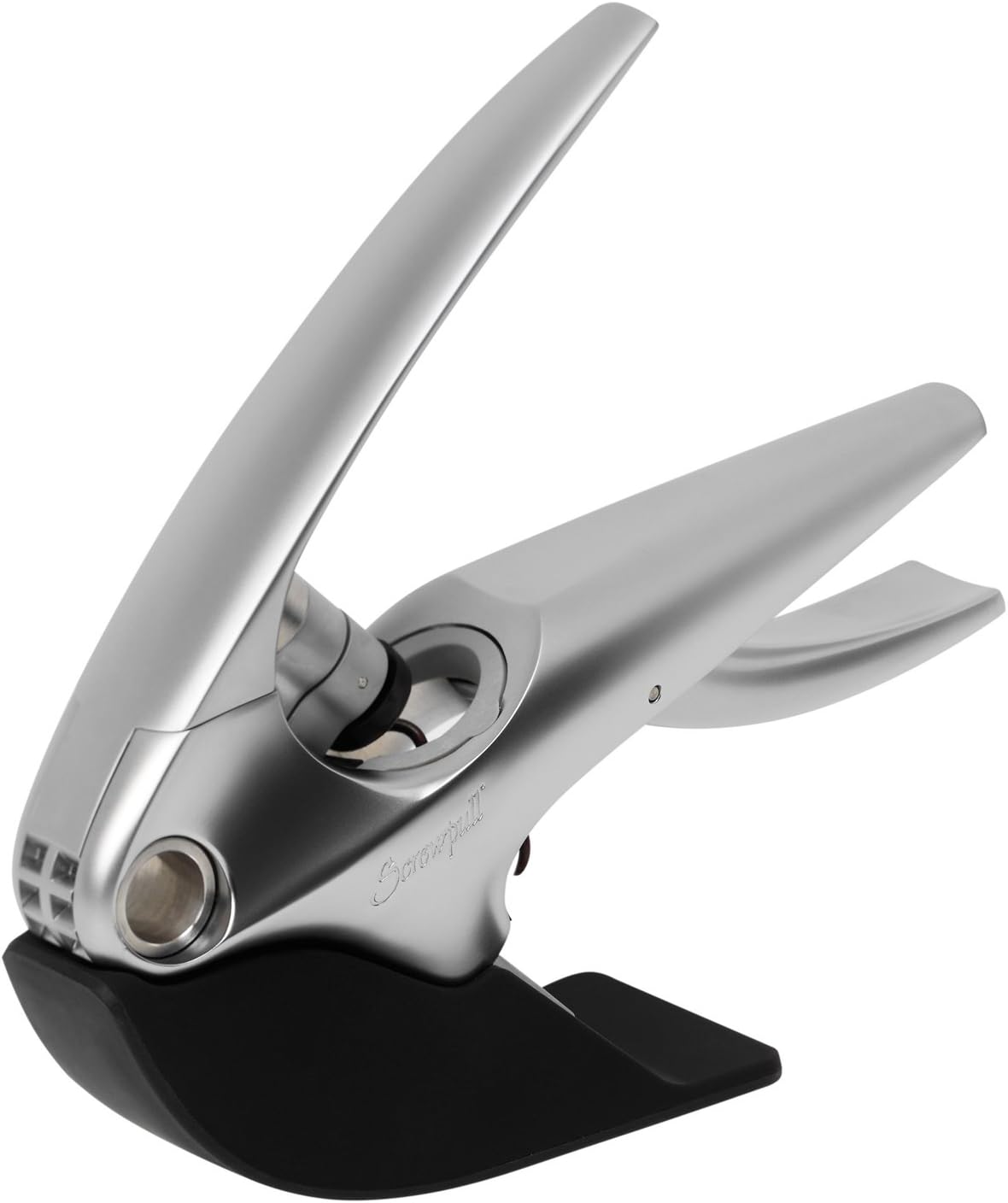 Screwpull LM350S Metal Trigger Lever Corkscrew with Foil Cutter and Stand, Satin