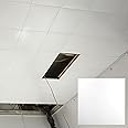 ZAQYCM Aluminium Ceiling Tiles 24x24 Inch, 10 Pack Drop Ceiling Panels for Bathroom/Basement/Garage/Restaurant Kitchen, Compatible with 23.6" Grids, White