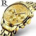 Men's Multi-Functional Fashion Luminous Calendar Sports Waterproof Male Watch (Gold)