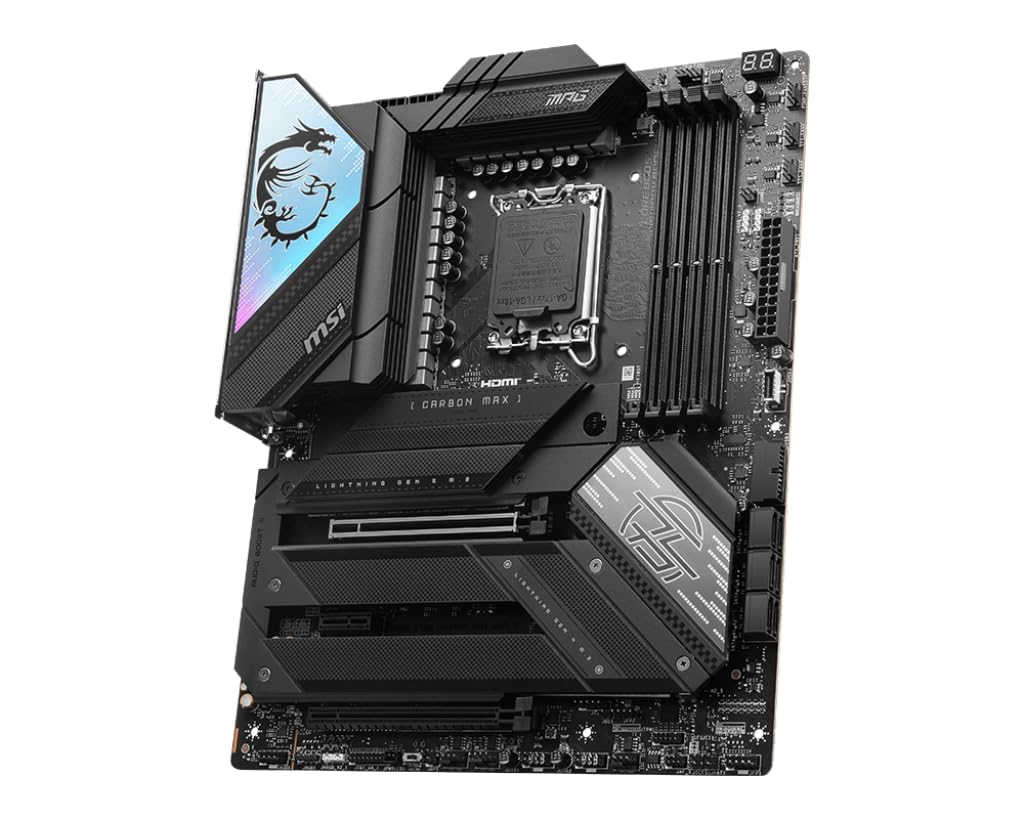 msi MPG Z790 Carbon MAX WiFi II Gaming Motherboard (Supports 12th/13th/14th Gen Intel Processors, LGA 1700, DDR5, PCIe 5.0, M.2, 2.5Gbps LAN, USB 4, Wi-Fi 7, ATX)
