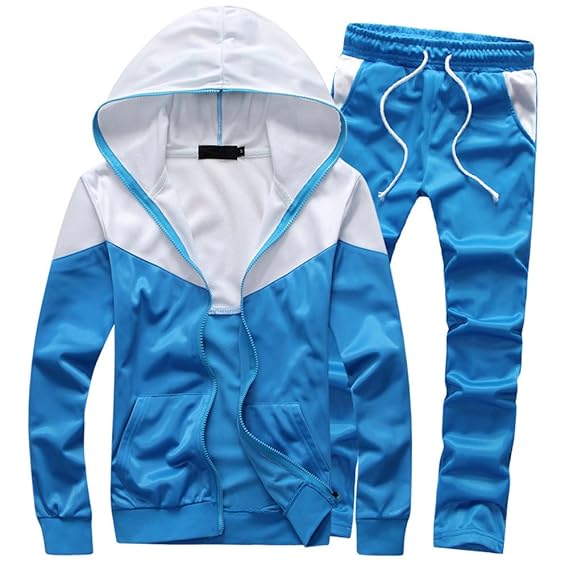 light blue sweatsuit