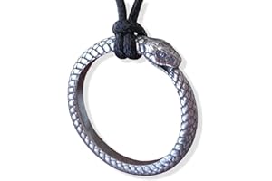 Baldur Jewelry - Viking Ouroboros Snake Necklace for Women Men - Viper Ring Snake Pendant Necklace Amulet Charm - Snake Chain Necklace - Snake Jewelry Gifts - Viking Jewelry for Men- Viking Gifts