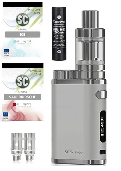E-Zigarette SC produced by Eleaf Pico iStick 75W | Einsteiger Starterset 2600mAh | TC (Temperaturregelung) mit Integriertem A