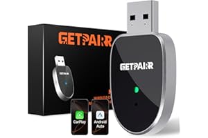 2-in-1 Wireless CarPlay & Android Auto Adapter Converts Factory Wired to Wireless, No Delay, Stable Connection Auto Reconnect