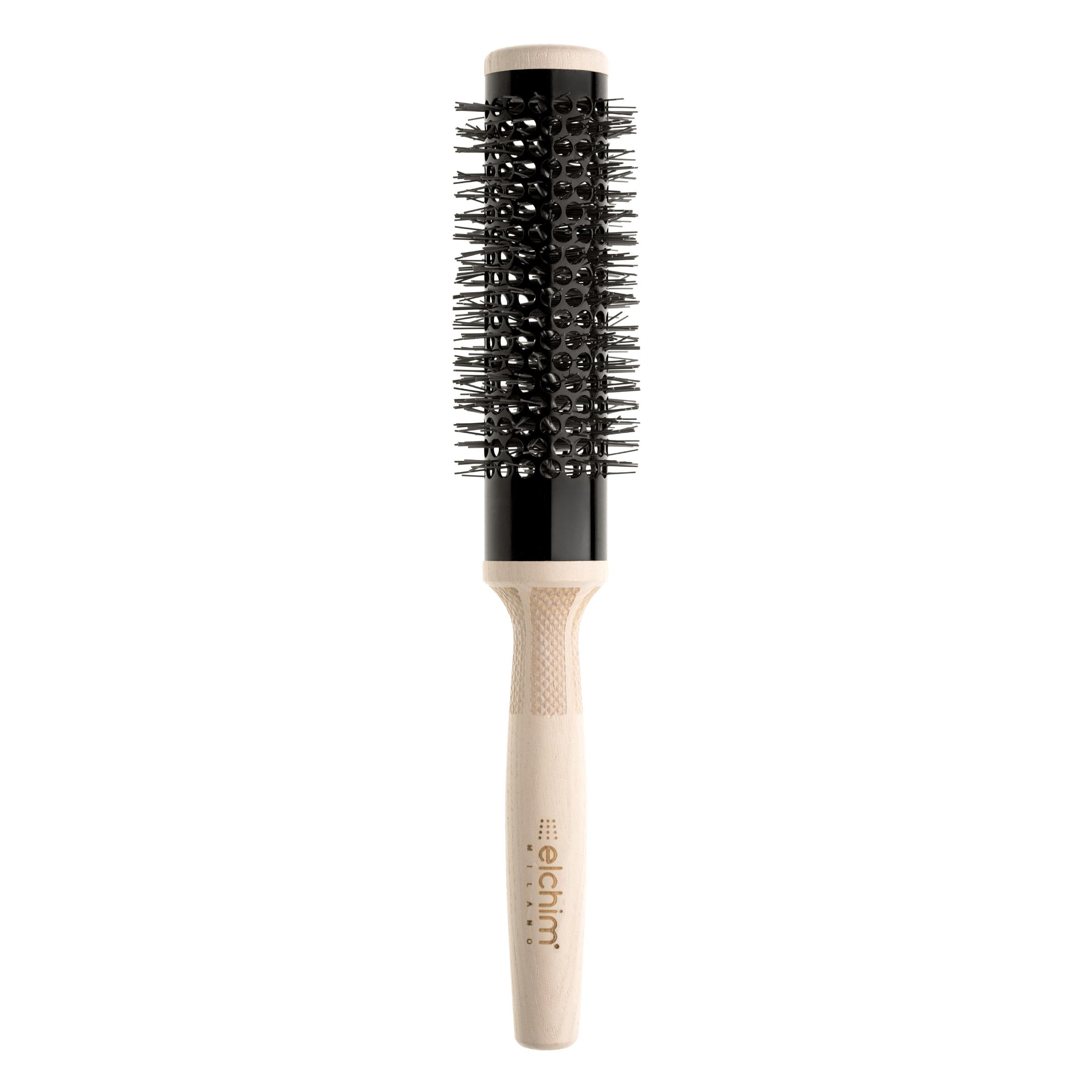 Elchim Professional Medium 30mm Small Anti-Static Blow Dry Brush, Handcrafted Thermal Round Styling Hairbrush