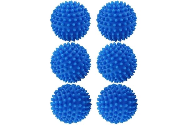 6 Pack Laundry Wash Balls, Dry Clothes Balls Reusable Dryer Balls Fluffy and Anti-Static Anti-entanglement Fabric Softener fo