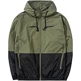 XiaoYouYu Men's Lightweight Windbreaker Jackets Outdoor Hooded Pocket Raincoat Jacket